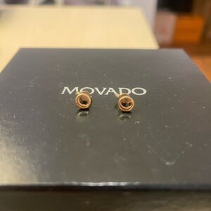 Movado Gold Heart Earrings